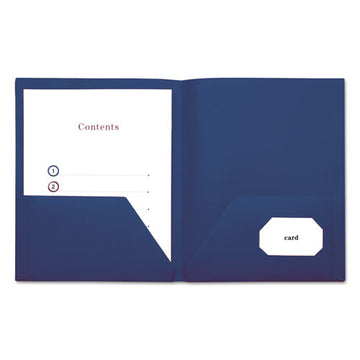 Universal® Two-pocket Plastic Folders, 100-sheet Capacity, 11 X 8.5, Royal Blue, 10-pack freeshipping - TVN Wholesale